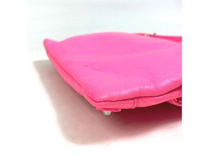 Clutch in pelle rosa Balenciaga - vista 6