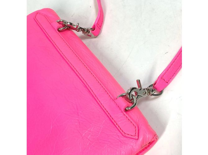 Clutch in pelle rosa Balenciaga - vista 8