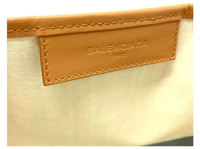 Borsa tote in pelle blu Balenciaga - vista 12