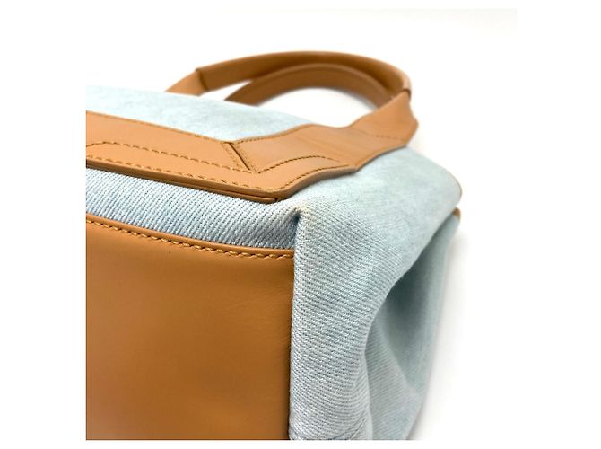 Borsa tote in pelle blu Balenciaga - vista 7