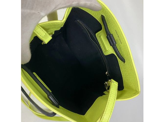 Borsa tote in pelle gialla Balenciaga Giallo - vista 10