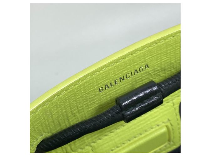 Borsa tote in pelle gialla Balenciaga Giallo - vista 12