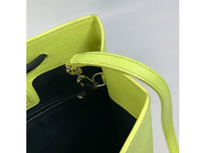 Borsa tote in pelle gialla Balenciaga Giallo - vista 13