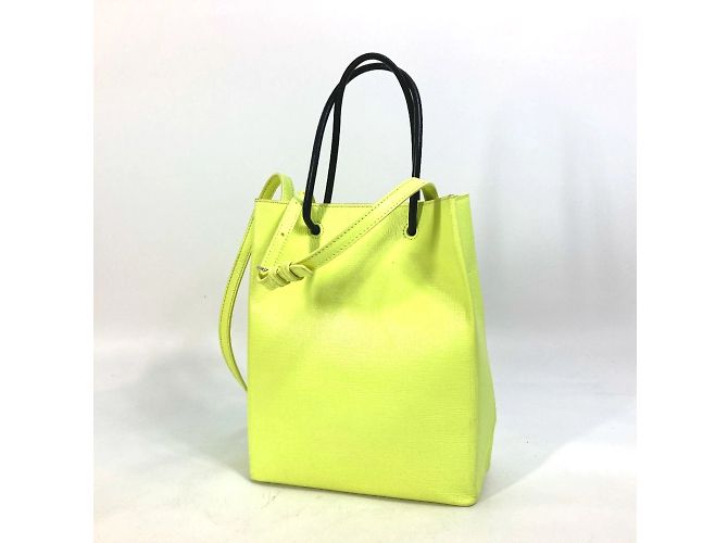 Borsa tote in pelle gialla Balenciaga Giallo - vista 2