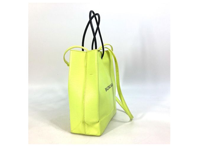 Borsa tote in pelle gialla Balenciaga Giallo - vista 3