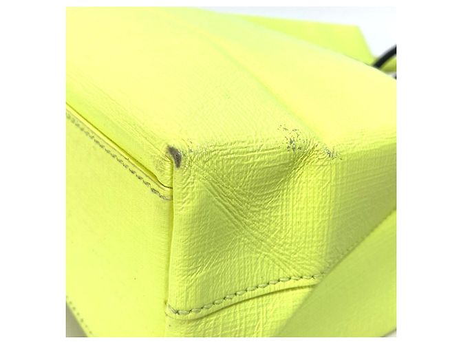 Borsa tote in pelle gialla Balenciaga Giallo - vista 7