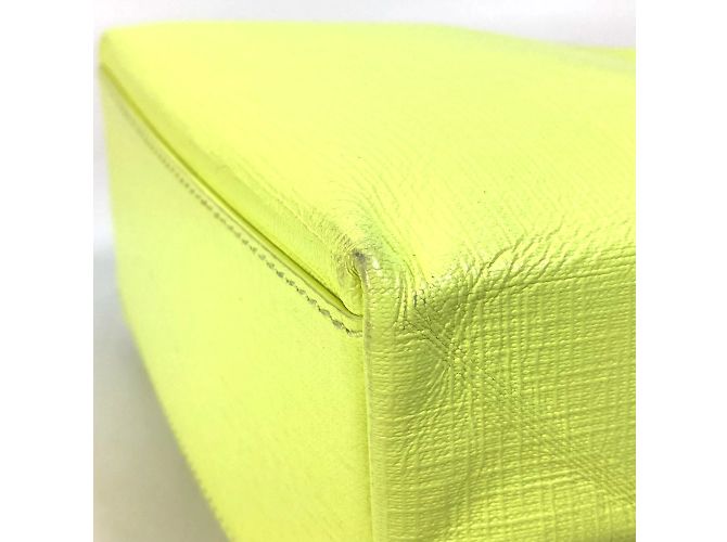Borsa tote in pelle gialla Balenciaga Giallo - vista 9