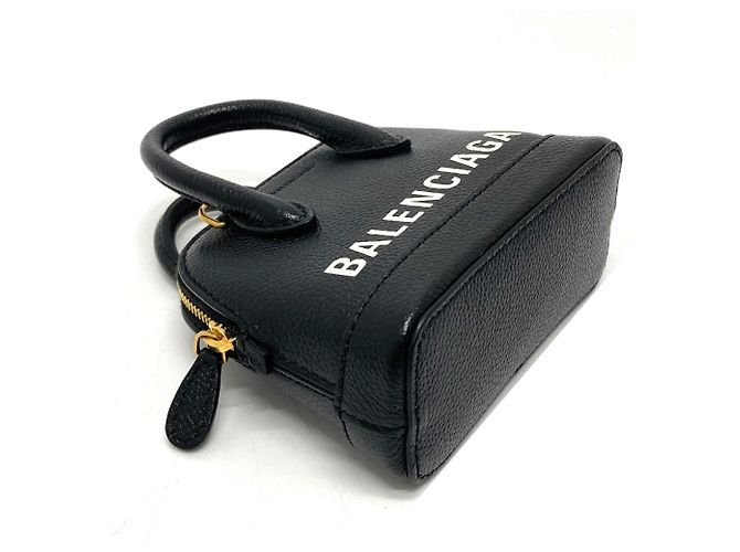 Borsa a spalla in pelle nera Balenciaga Nero - vista 9