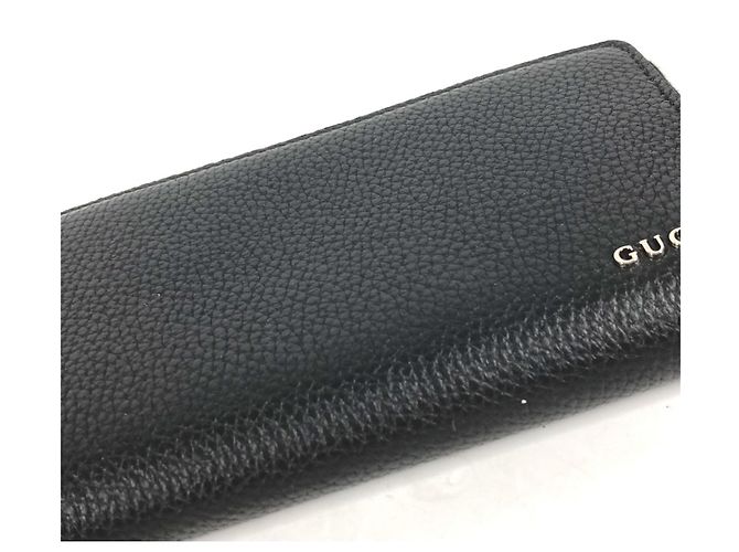 Gucci Black Leather Long Wallet - view 3