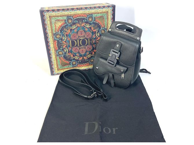 Christian Dior Black Leather Saddle Backpack - view 17