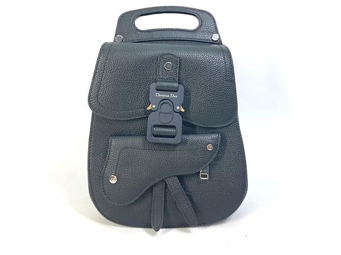 Christian Dior Black Leather Saddle Backpack - view 2