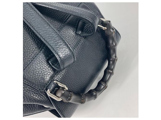 Bamboo Zaino in bambù Gucci 370833 Nero - vista 11