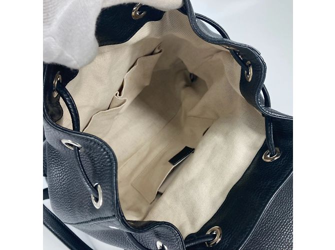 Bamboo Zaino in bambù Gucci 370833 Nero - vista 16