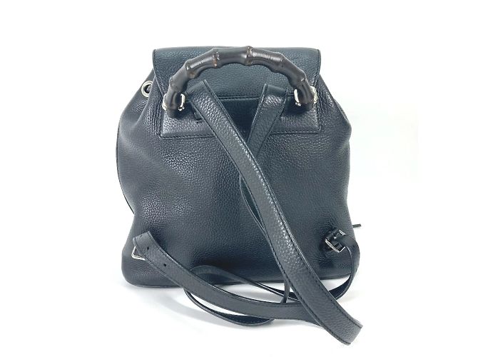Bamboo Zaino in bambù Gucci 370833 Nero - vista 2