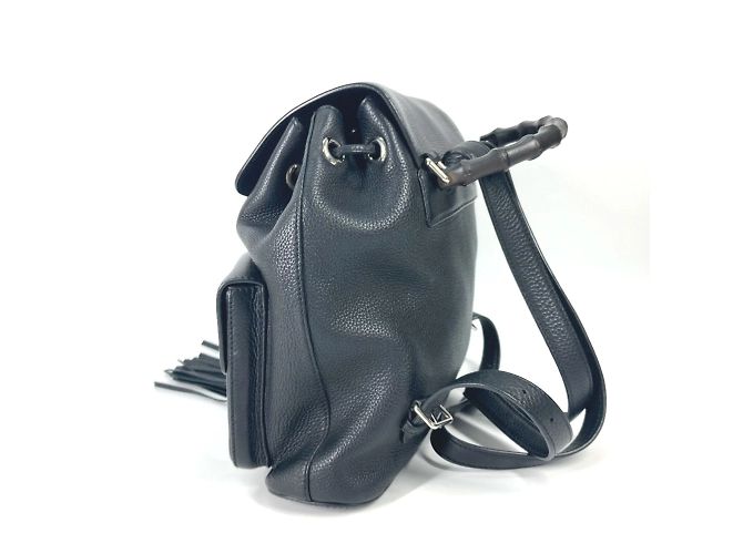 Bamboo Zaino in bambù Gucci 370833 Nero - vista 4