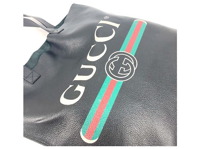 Borsa tote in pelle nera Gucci Nero - vista 8