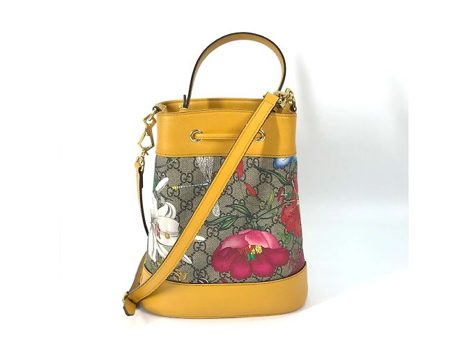 Bolso de Hombro 2WAY Gucci 550621 GG Flora Flower Beige - vista 2