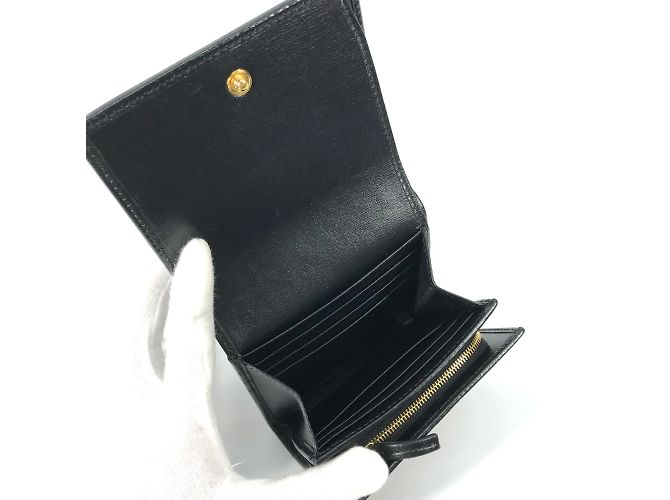 Gucci schwarze Leder-Bi-Fold-Geldbörse - Ansicht 13