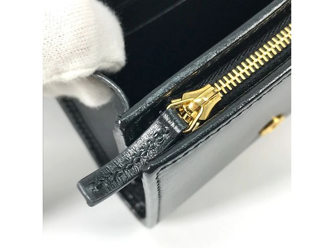 Gucci schwarze Leder-Bi-Fold-Geldbörse - Ansicht 16