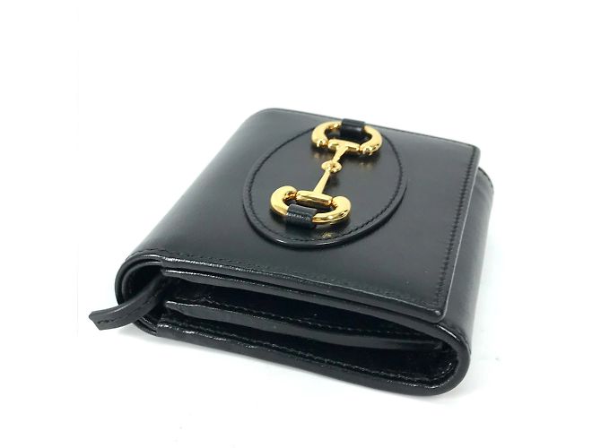 Gucci schwarze Leder-Bi-Fold-Geldbörse - Ansicht 4