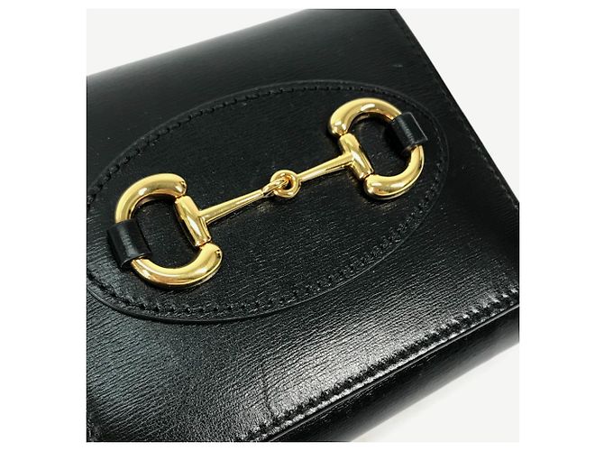 Gucci schwarze Leder-Bi-Fold-Geldbörse - Ansicht 5