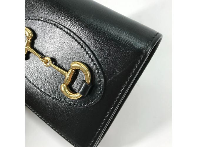Gucci schwarze Leder-Bi-Fold-Geldbörse - Ansicht 6
