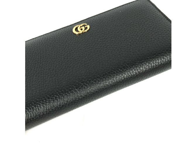 Cartera larga Gucci GG Marmont de bambú Azul marino - vista 3
