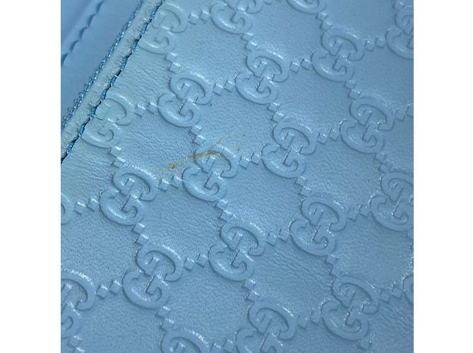 Borsa a spalla Gucci Micro Guccissima blu - vista 10