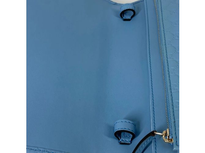 Borsa a spalla Gucci Micro Guccissima blu - vista 12
