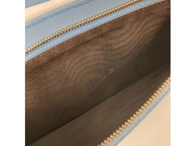 Borsa a spalla Gucci Micro Guccissima blu - vista 13