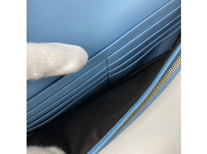 Borsa a spalla Gucci Micro Guccissima blu - vista 14
