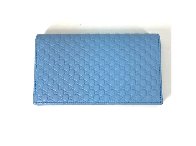 Borsa a spalla Gucci Micro Guccissima blu - vista 2
