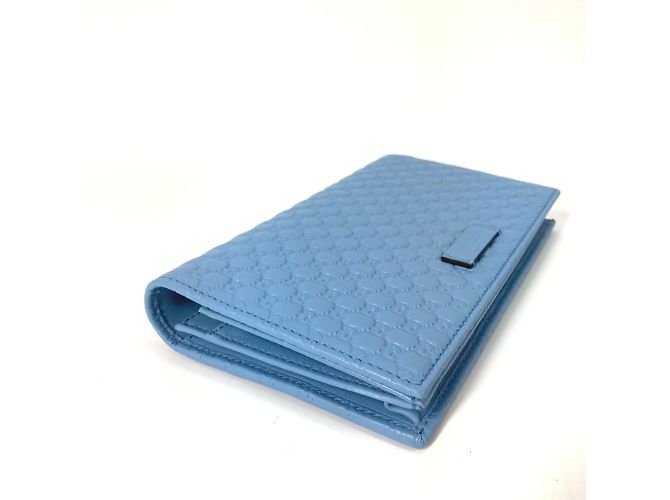 Borsa a spalla Gucci Micro Guccissima blu - vista 5