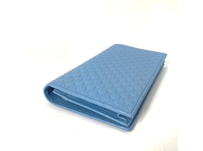 Borsa a spalla Gucci Micro Guccissima blu - vista 6