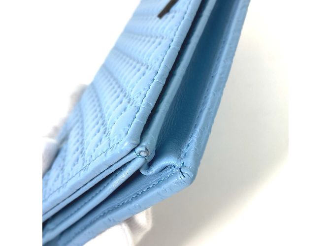 Borsa a spalla Gucci Micro Guccissima blu - vista 8