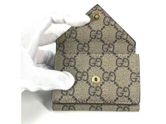 Billetera Trifold Gucci Beige - vista 12