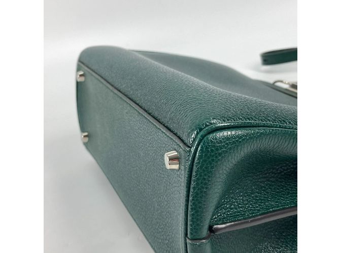 Borsa in pelle verde Gucci - vista 10