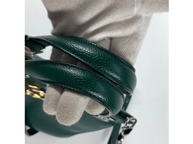 Borsa in pelle verde Gucci - vista 11