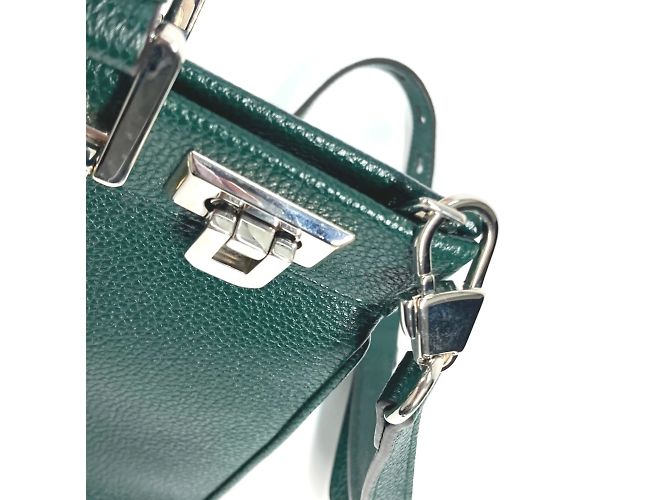 Borsa in pelle verde Gucci - vista 13