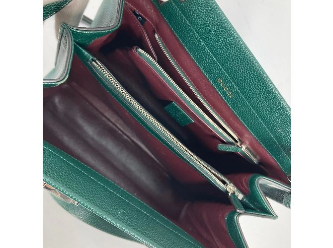 Borsa in pelle verde Gucci - vista 15