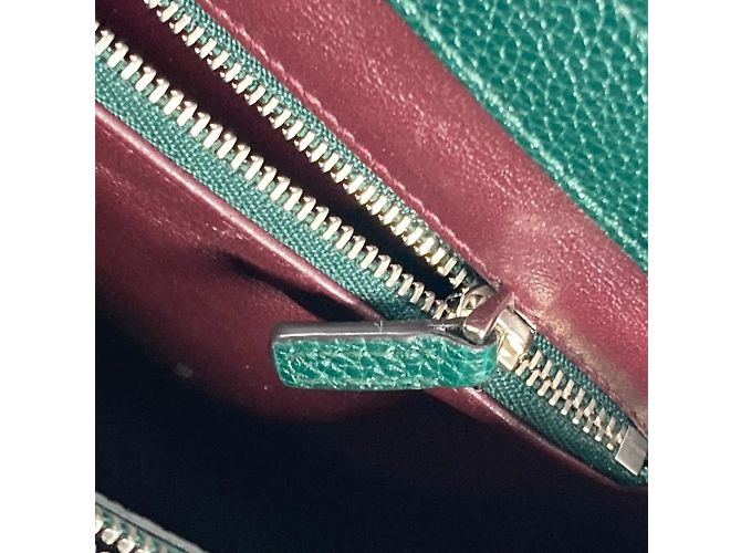 Borsa in pelle verde Gucci - vista 16