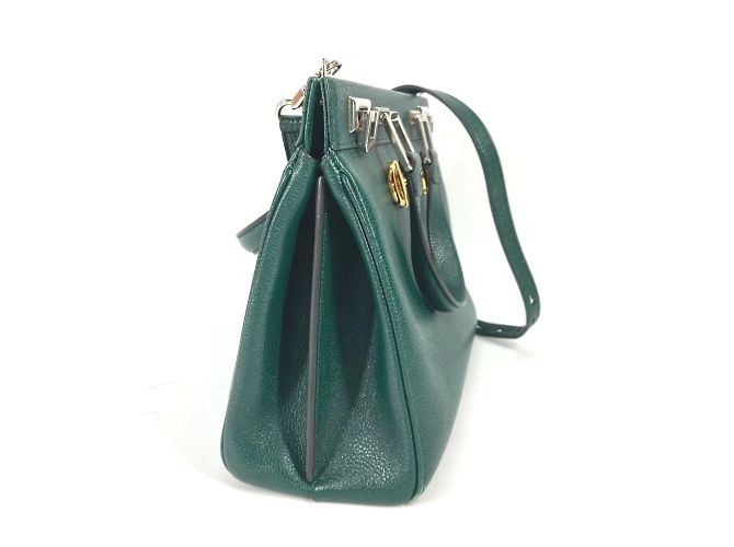 Borsa in pelle verde Gucci - vista 3