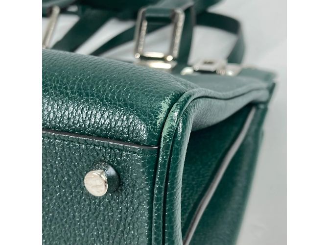 Borsa in pelle verde Gucci - vista 8