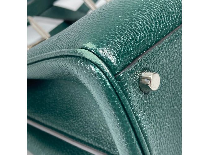 Borsa in pelle verde Gucci - vista 9