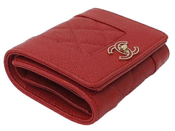 Cartera tri-fold Matelassé Mademoiselle de Chanel Roja - vista 3