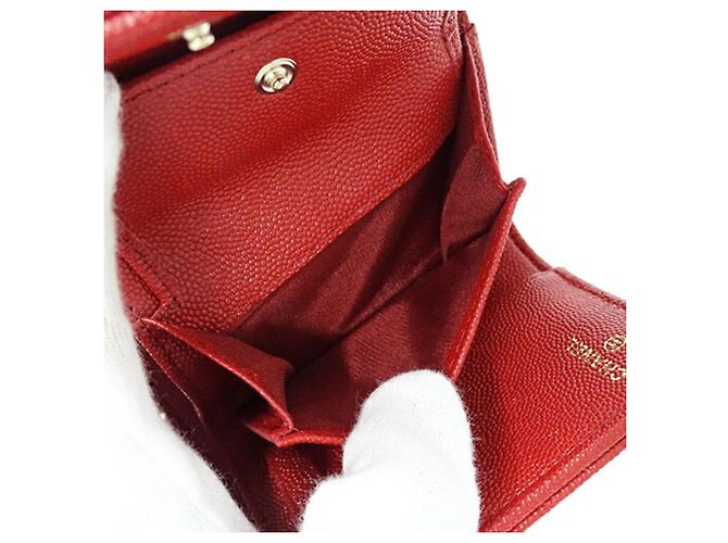 Cartera tri-fold Matelassé Mademoiselle de Chanel Roja - vista 6