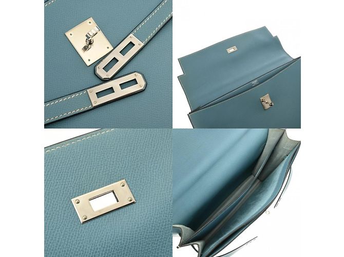 Hermès Sac à main Hermes Kelly Depeche 38 Bleu - vue 12