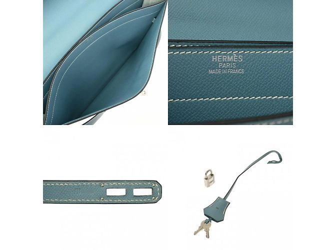 Hermès Sac à main Hermes Kelly Depeche 38 Bleu - vue 13