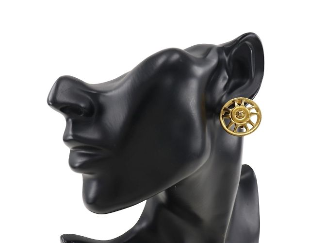 Orecchini a clip placcati oro Chanel del 1997 - vista 2