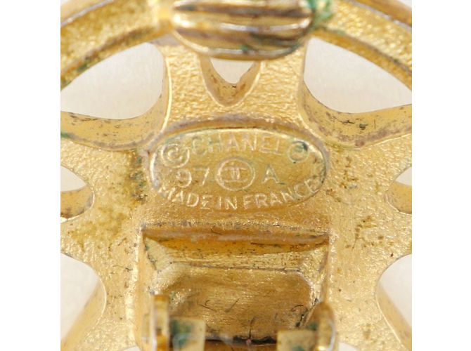 Orecchini a clip placcati oro Chanel del 1997 - vista 7
